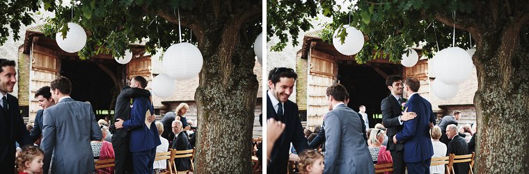 Wedding guests at Ratsbury Barn