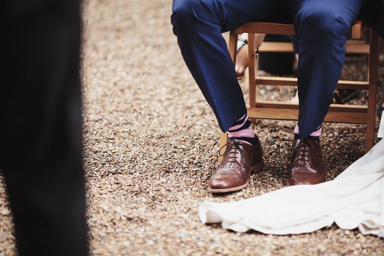 Grooms pink stripy socks