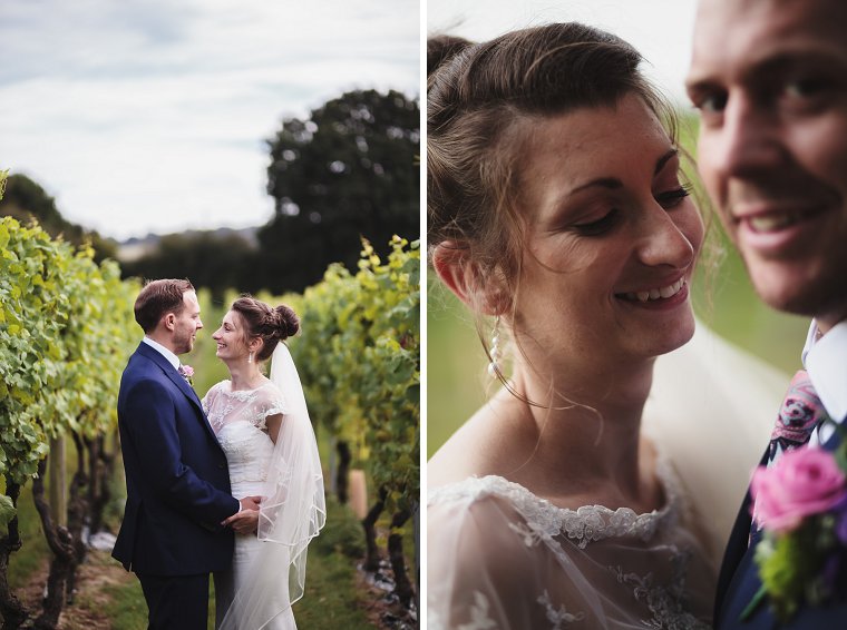 Bride and Groom laughing