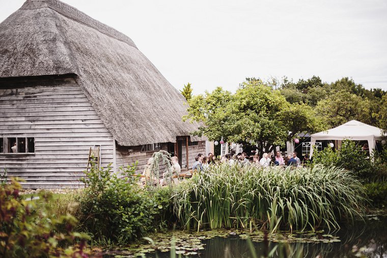 Ratsbury Barn in Tenterden wedding guests