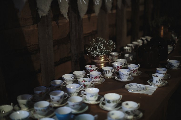 Vintage wedding tea cups