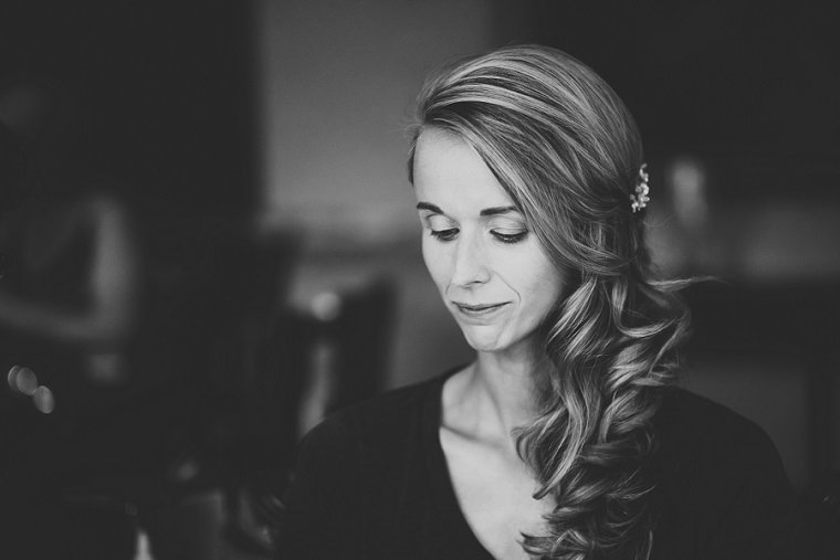 Bride having her make up done before her Squerryes Court wedding