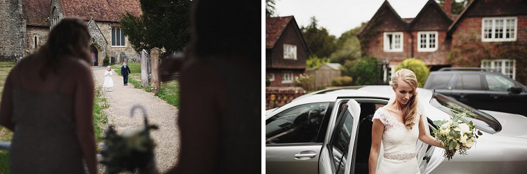 Bride arriving at church