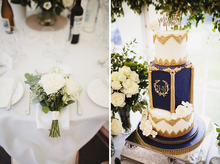 Wedding Bouquet and Wedding Cake