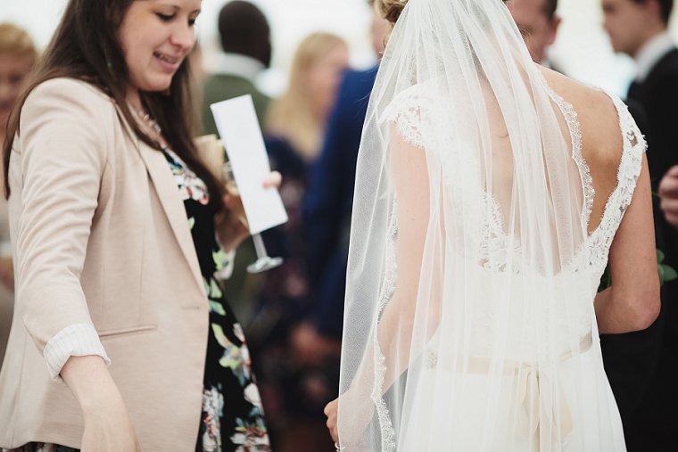 Back of the brides wedding dress