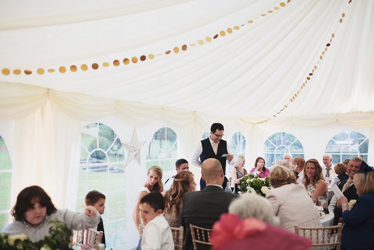Best man giving his speech