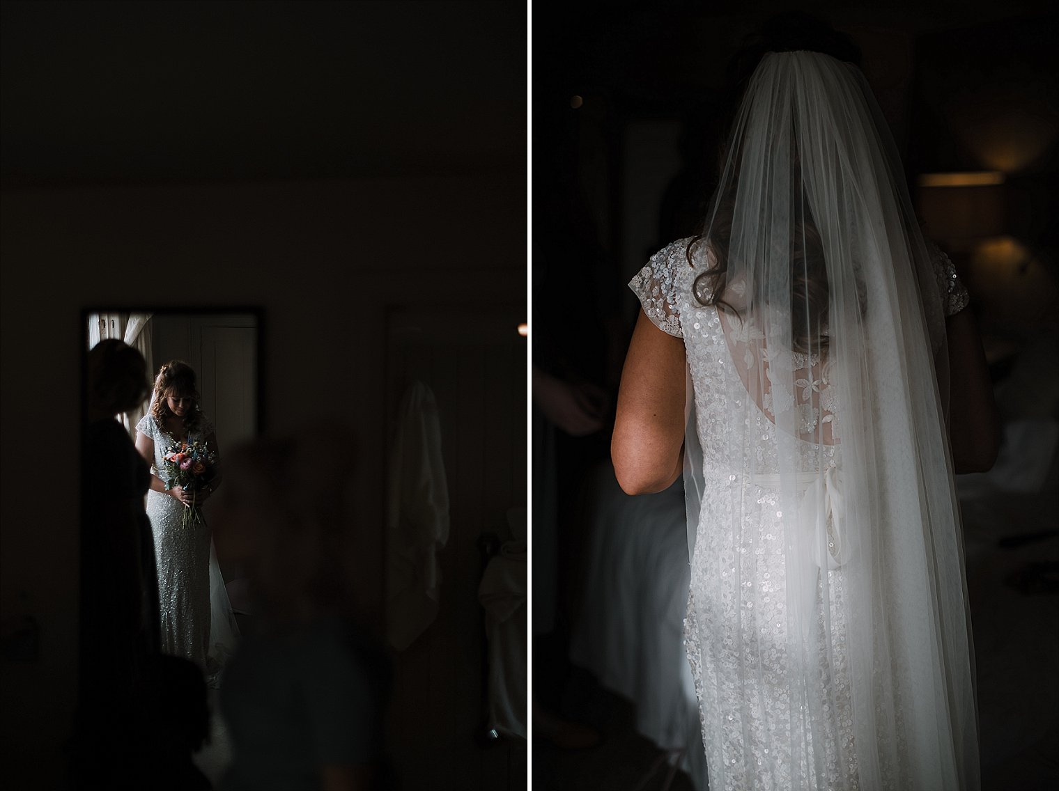 Bride in her Karen Willis Holmes dress