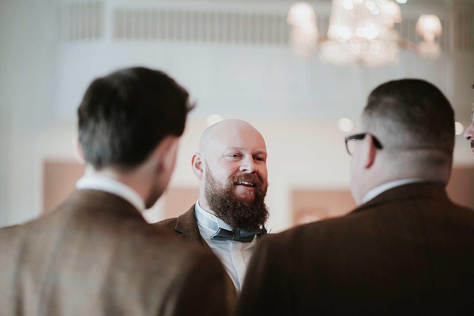 Groom waiting for the bride to arrive before their wedding ceremony