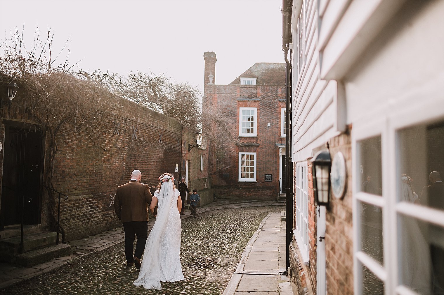 Bride and Groom walking together