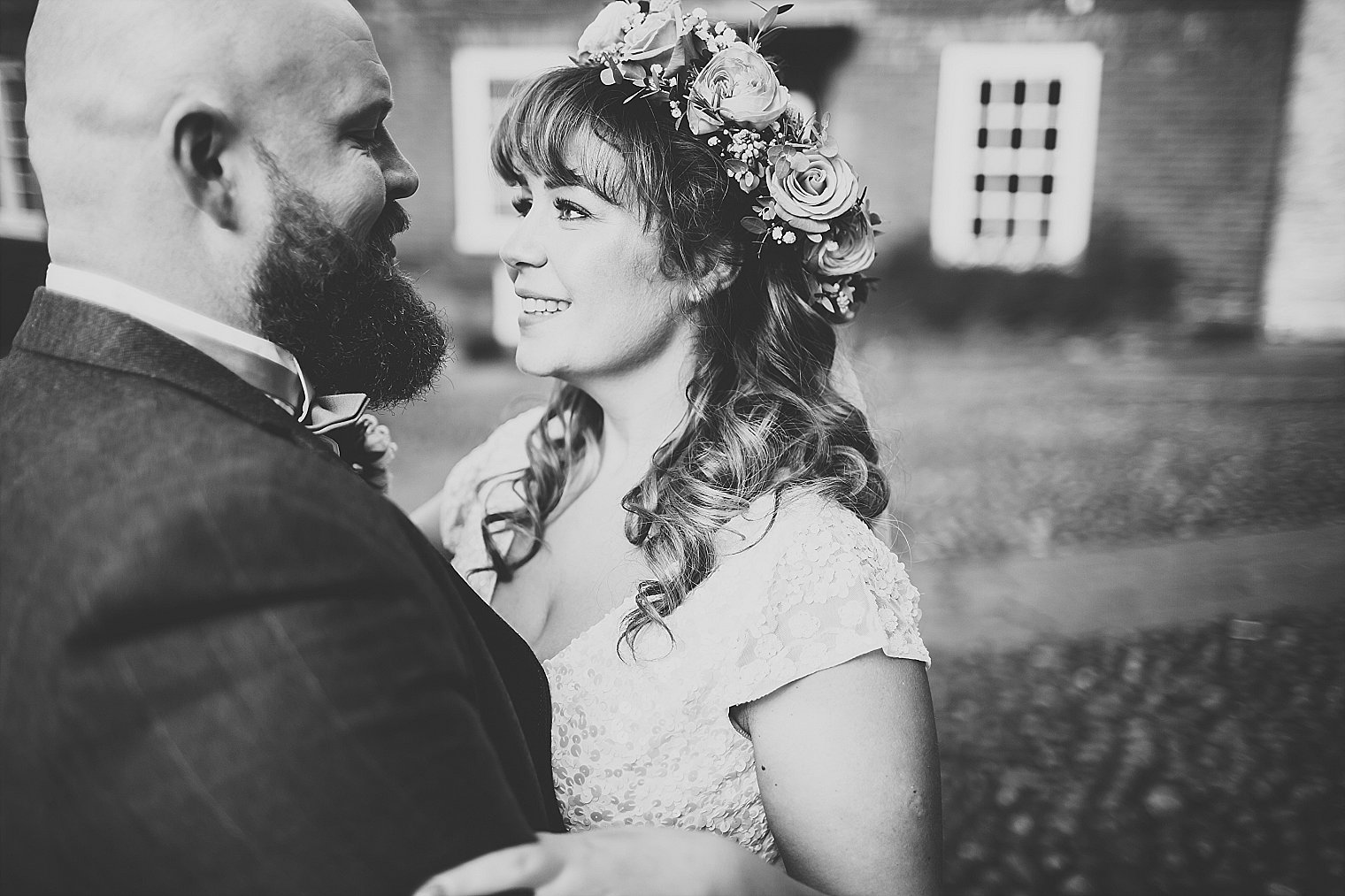 Black and White wedding photography in Kent