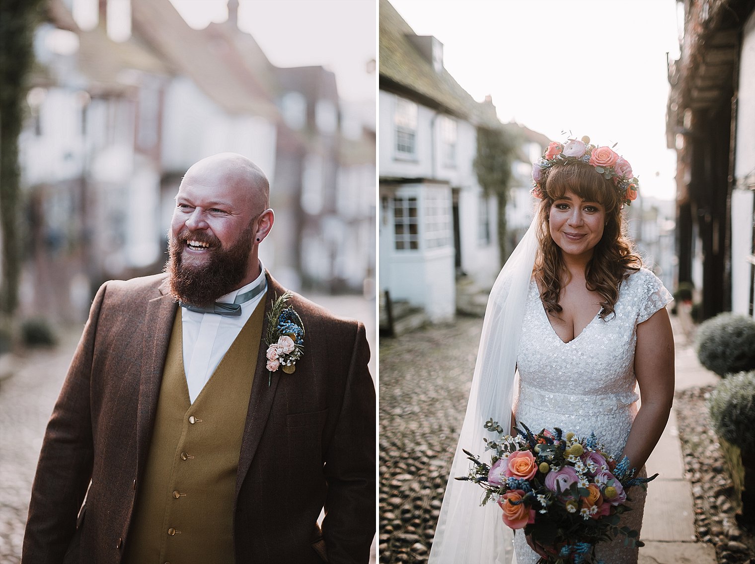Portrait of bride and groom