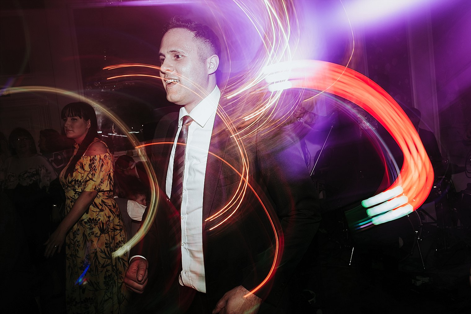 Guests dancing