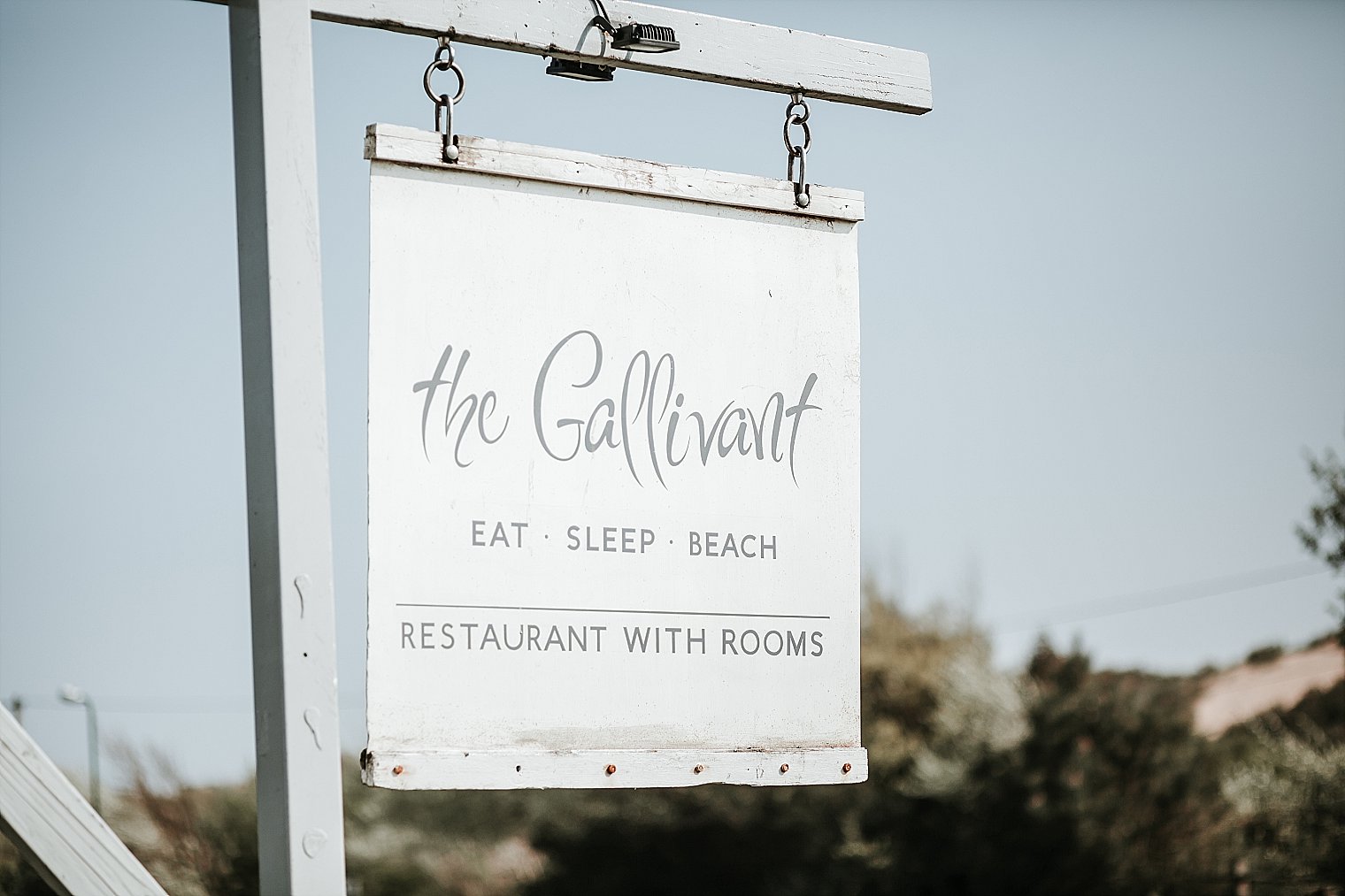 Sign for The Gallivant Wedding venue