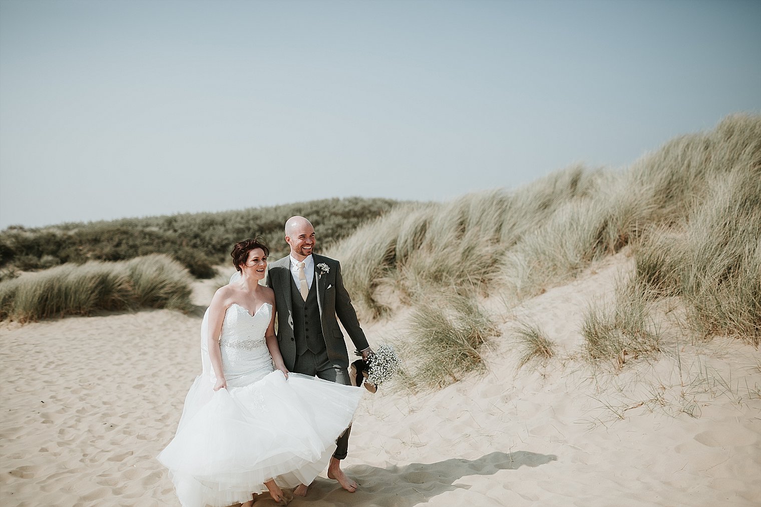 Bride and Groom at The Gallivant Wedding venue
