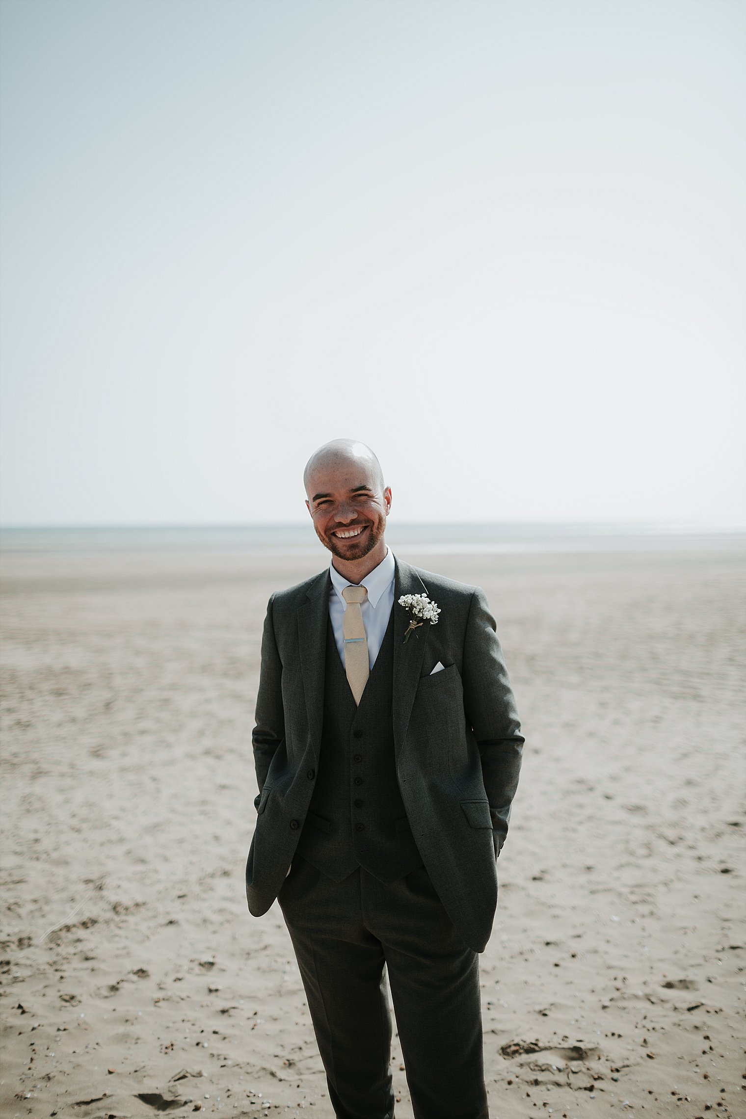 Groom laughing