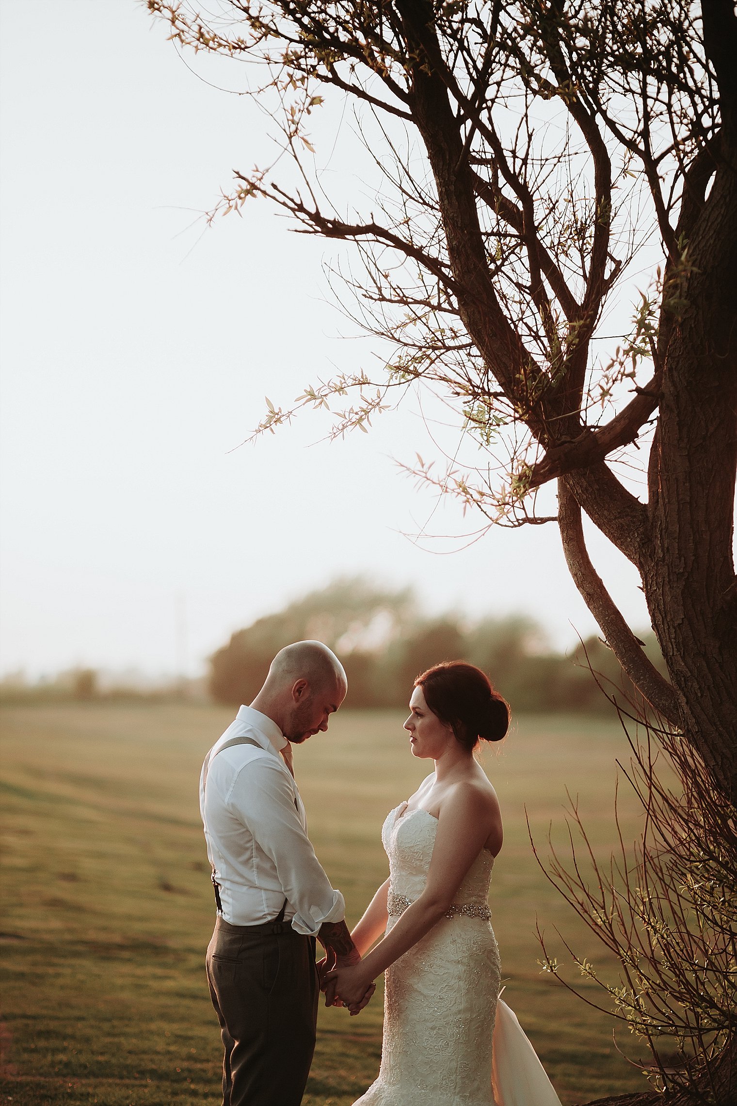 Bride and Groom at Sunset at The Gallivant