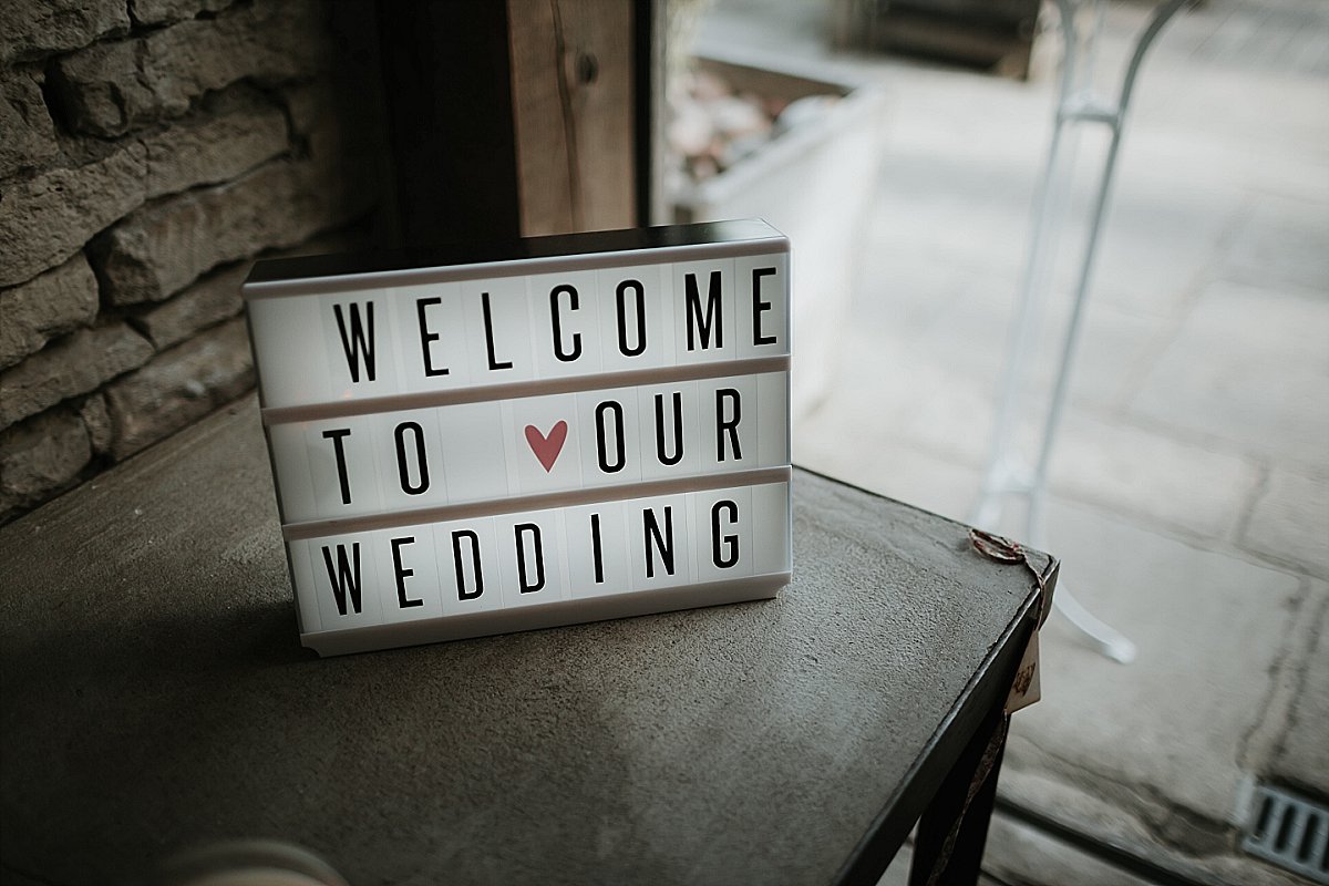 Welcome to our wedding sign