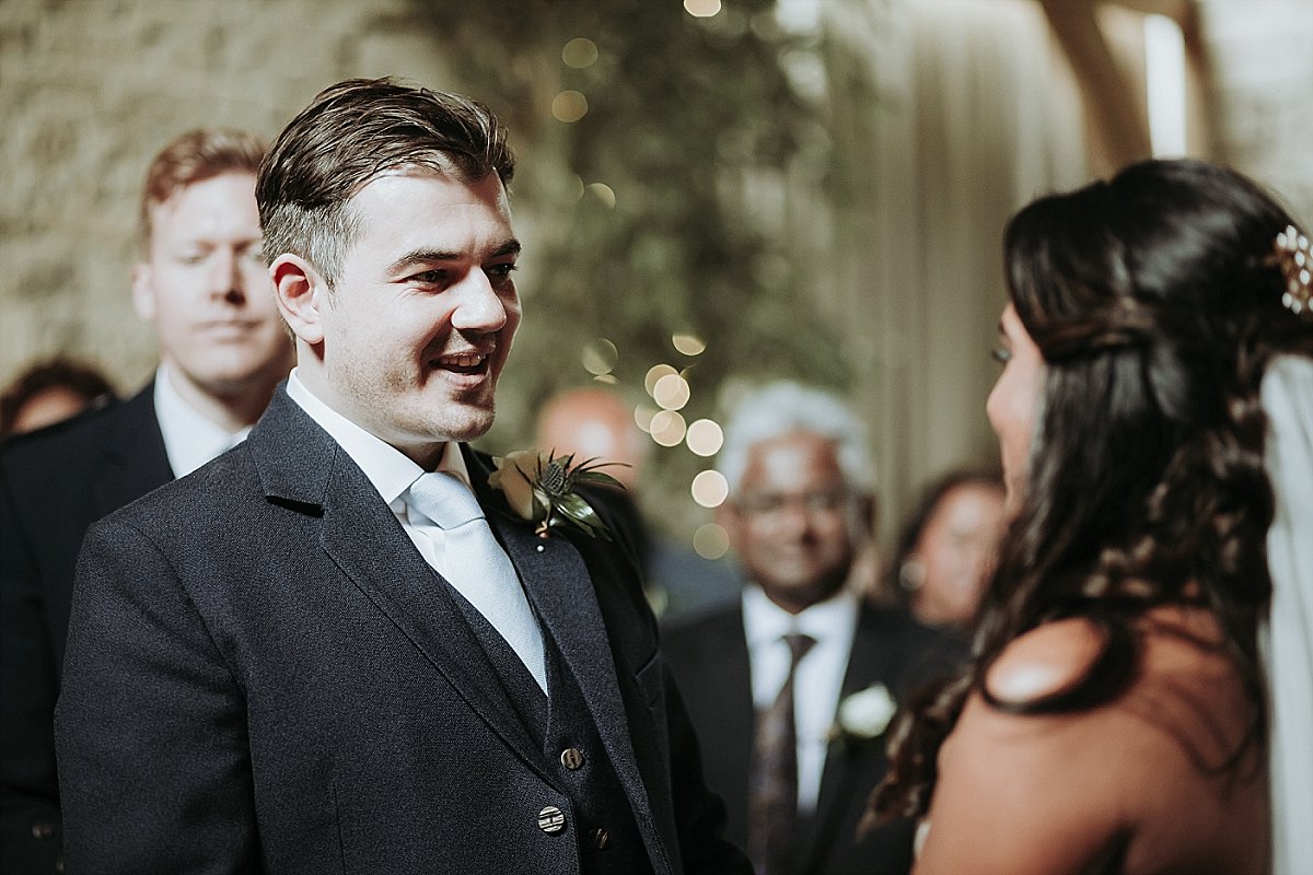 Groom saying his wedding vows