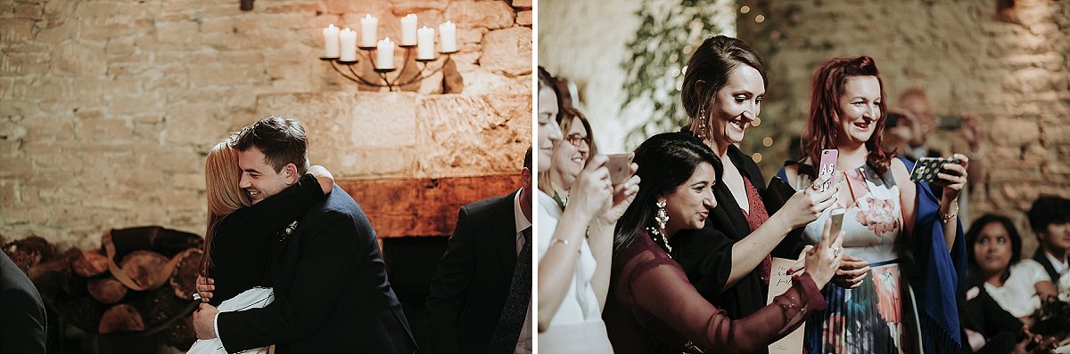 Bride and wedding guests