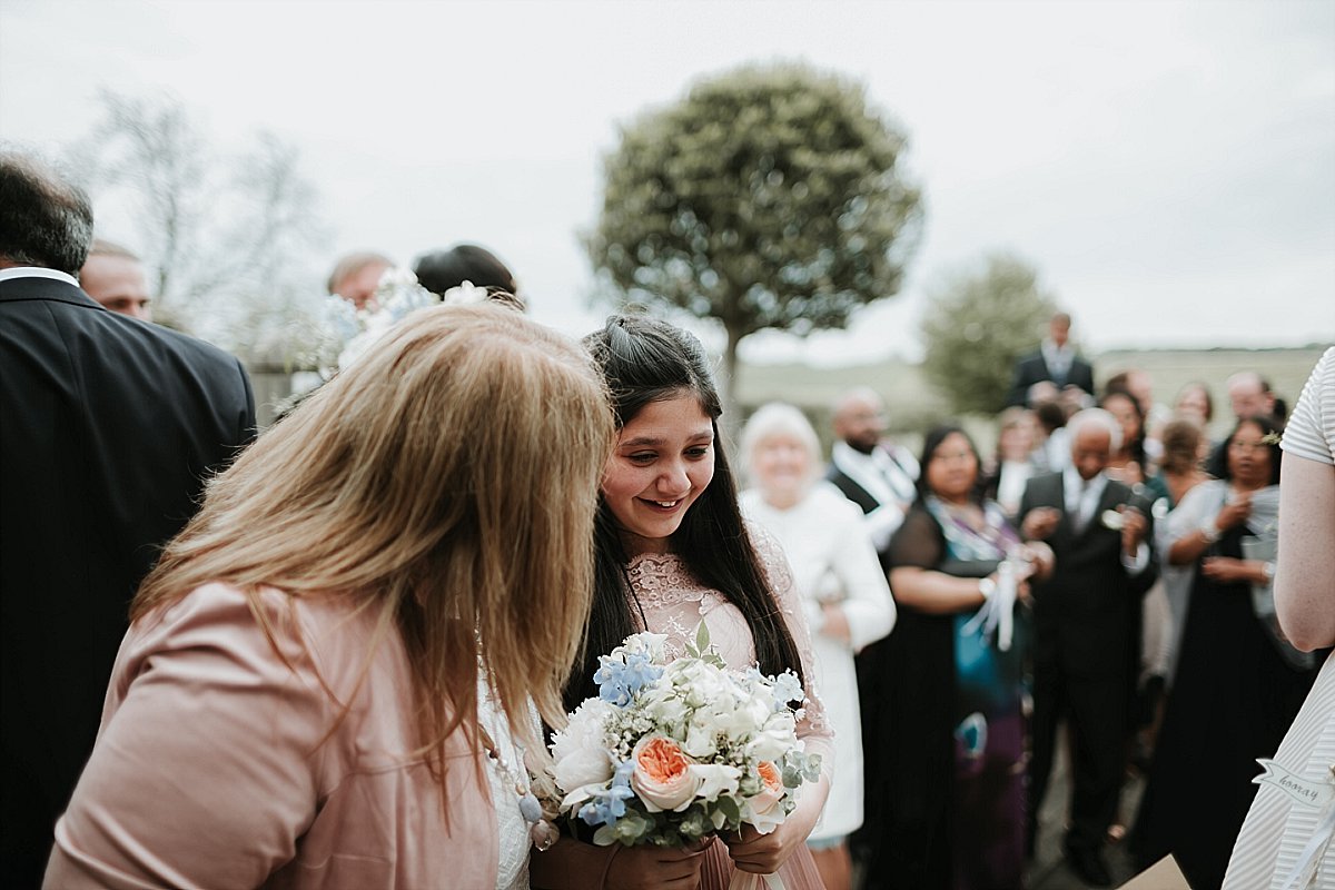 Bridesmaid crying