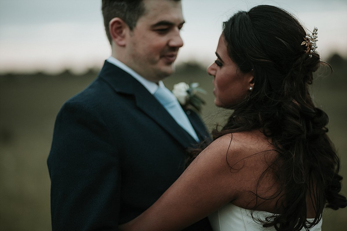 Wedding portrait of bride and Groom