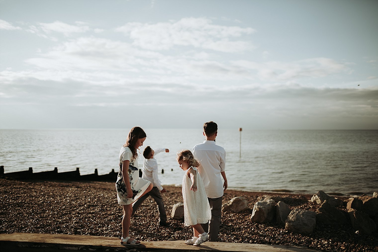 Young Wedding guests at East Quay