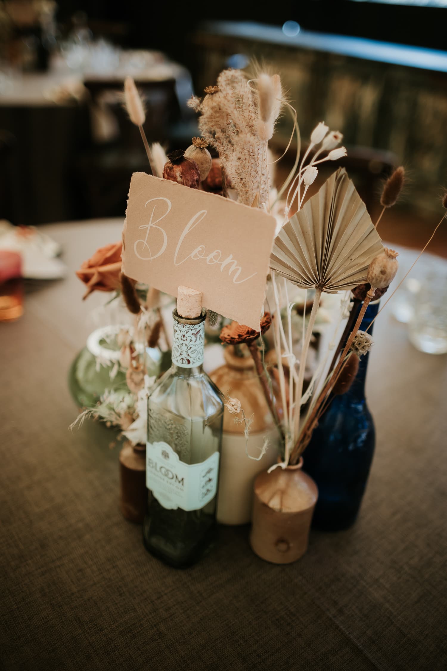 Floral display on table