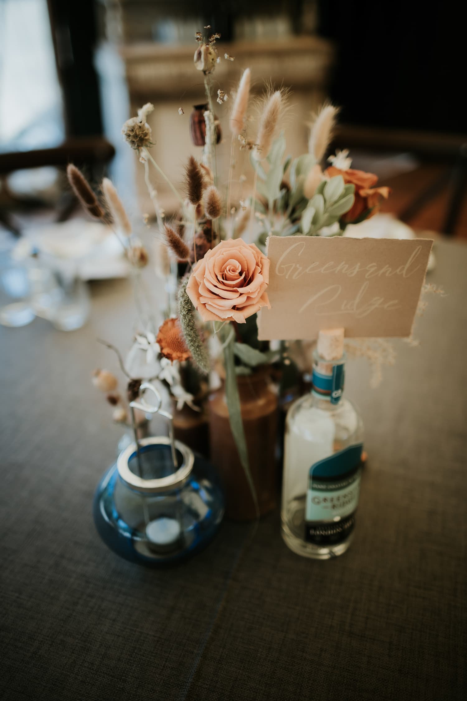 Wedding flowers on a table