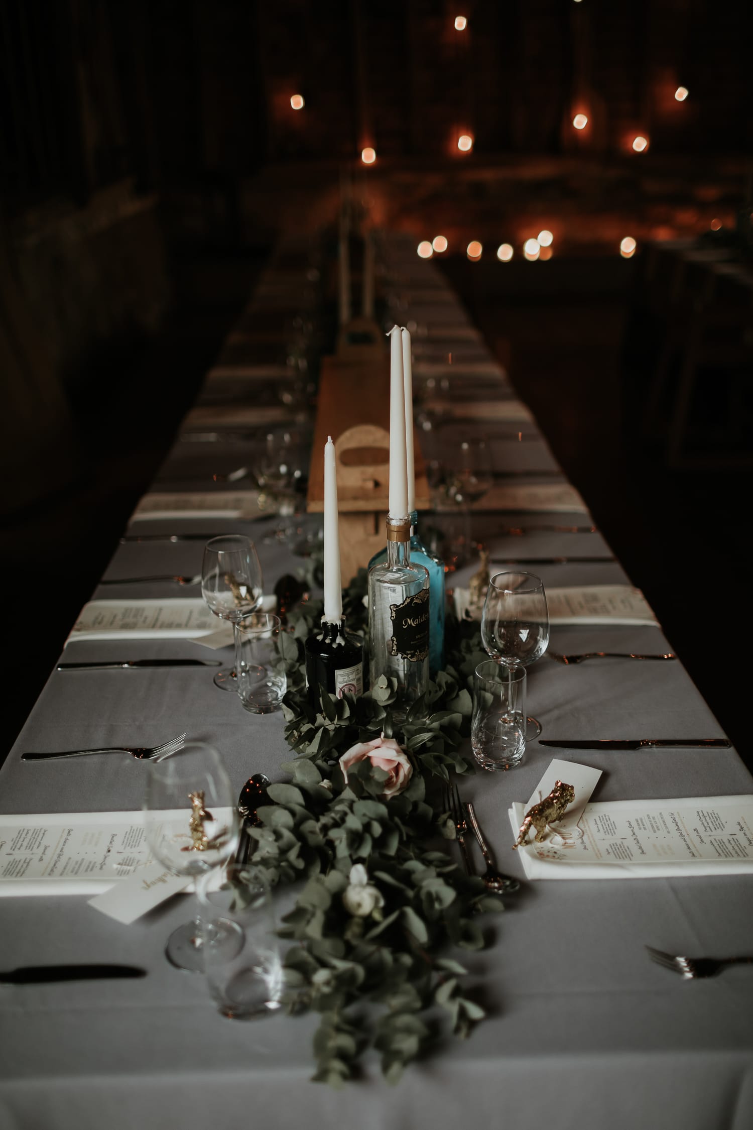Table centrepiece set up